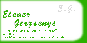 elemer gerzsenyi business card